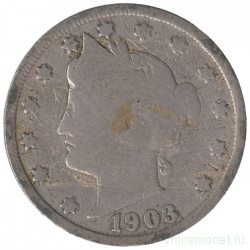Монета. США. 5 центов 1903 год.