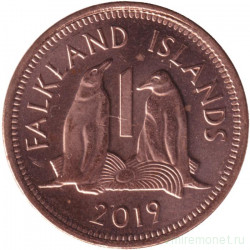 Монета. Фолклендские острова. 1 пенни 2019 год.