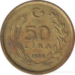 Монета. Турция. 50 лир 1988 год.