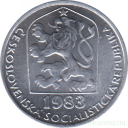 Монета. Чехословакия. 10 геллеров 1983 год.