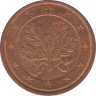 Монета. Германия. 2 цента 2005 год. (J). ав.