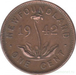 Монета. Ньюфаундленд. 1 цент 1942 год.