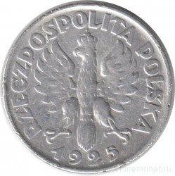 Монета. Польша. 2 злотых 1925 год. Без точки после даты.