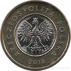 Монета. Польша. 2 злотых 2018 год.