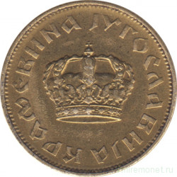 Монета. Югославия. 2 динара 1938 год. Малая корона.