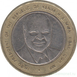 Монета. Кения. 40 шиллингов 2003 год. 40 лет независимости.