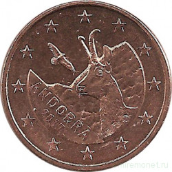 Монета. Андорра. 1 и 2 цента 2017 год.