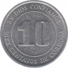 Монета. Никарагуа. 10 сентаво 1974 год. рев.