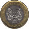 Монета. Сингапур. 1 доллар 2014 год. ав.