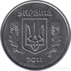 Монета. Украина. 1 копейка 2011 год.