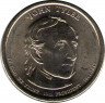Аверс.Монета. США. 1 доллар 2009 год. Президент США № 10, Джон Тайлер. Монетный двор P.