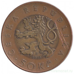 Монета. Чехия. 50 крон 2010 год.