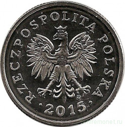 Монета. Польша. 1 злотый 2015 год.