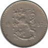 Монета. Финляндия. 25 пенни 1937 год .