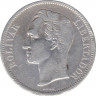 Монета. Венесуэла. 5 боливаров 1902 год. рев.