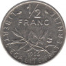  Монета. Франция. 0,5 франка 1965 год. ав.