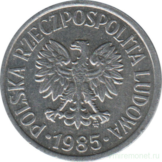 Монета. Польша. 10 грошей 1985 год.