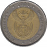 Монета. Южно-Африканская республика (ЮАР). 5 рандов 2004 год. ав.