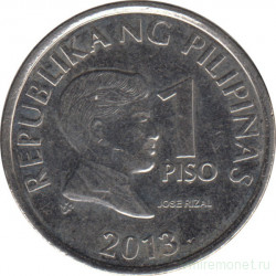 Монета. Филиппины. 1 песо 2013 год.