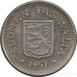 Монета. Финляндия. 100 марок 1957 год.