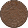 Монета. Нидерланды. 1 цент 1938 год. ав.