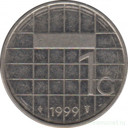 Монета. Нидерланды. 1 гульден 1999 год.