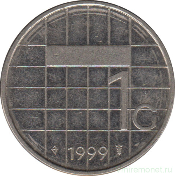 Монета. Нидерланды. 1 гульден 1999 год.