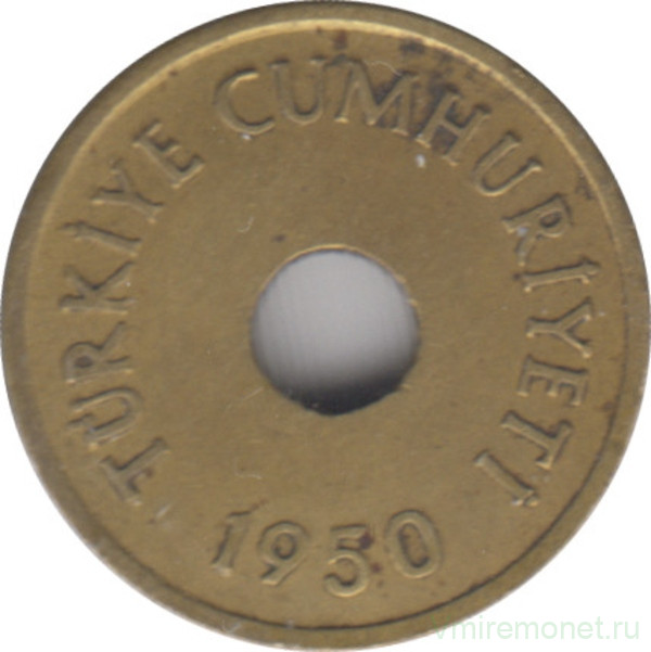 Монета. Турция. 1 куруш 1950 год.