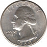 Монета. США. 25 центов 1960 год. Монетный двор D. ав.