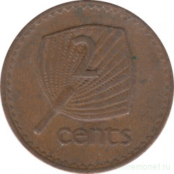 Монета. Фиджи. 2 цента 1975 год.