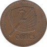 Монета. Фиджи. 2 цента 1975 год. рев.