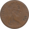 Монета. Фиджи. 2 цента 1975 год. ав.