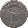 Монета. Малайзия. 10 сен 2002 год. ав.