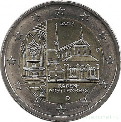 Монета. Германия. 2 евро 2013 год. Баден - Вюртемберг (D).