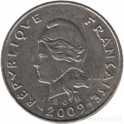 Монета. Новая Каледония. 10 франков 2009 год.