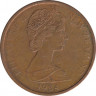 Монета. Новая Зеландия. 2 цента 1984 год. ав.