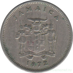Монета. Ямайка. 5 центов 1972 год.