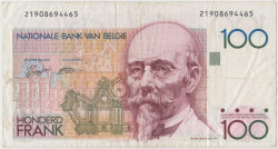 Банкнота. Бельгия. 100 франков 1982 - 1994 год. Тип 142а (6).