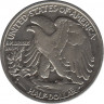 Монета. США. 50 центов 1936 год. Шагающая свобода. Монетный двор - Сан-Франциско (S). рев.