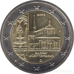 Монета. Германия. 2 евро 2013 год. Баден - Вюртемберг (J).