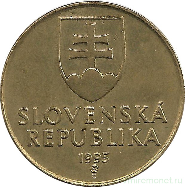 Монета. Словакия. 10 крон 1995 год.