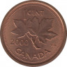 Монета. Канада. 1 цент 2000 год. ав.
