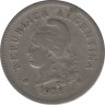 Монета. Аргентина. 10 сентаво 1938 год. ав.