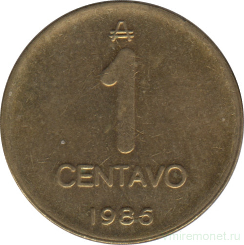 Монета. Аргентина. 1 сентаво 1986 год.