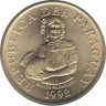 Монета. Парагвай. 5 гуарани 1992 год. ав.