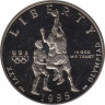 Монета. США. 50 центов 1995 год (S). XXVI летние олимпийские игры Атланта 1996. Баскетбол. ав.
