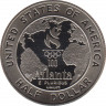 Монета. США. 50 центов 1995 год (S). XXVI летние олимпийские игры Атланта 1996. Баскетбол. рев.