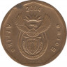Монета. Южно-Африканская республика (ЮАР). 20 центов 2004 год. ав.