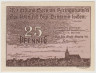 Бона. Нотгельд. Германия. Город Штрелитц. 25 пфеннигов 1922 год. Вариант 1283.1.2. рев.