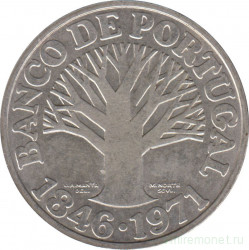 Монета. Португалия. 50 эскудо 1971 год. 125 лет центральному банку Португалии.